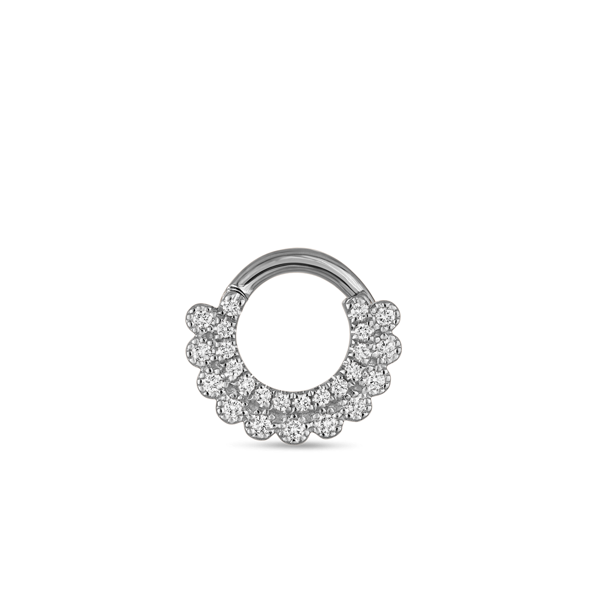 Cubic Zirconia Apsara Hoop Earring