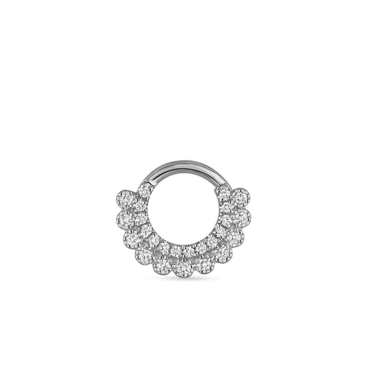 Cubic Zirconia Apsara Hoop Earring