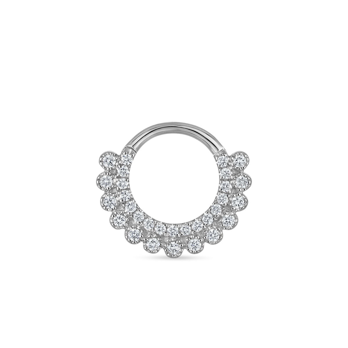 Cubic Zirconia Apsara Hoop Earring
