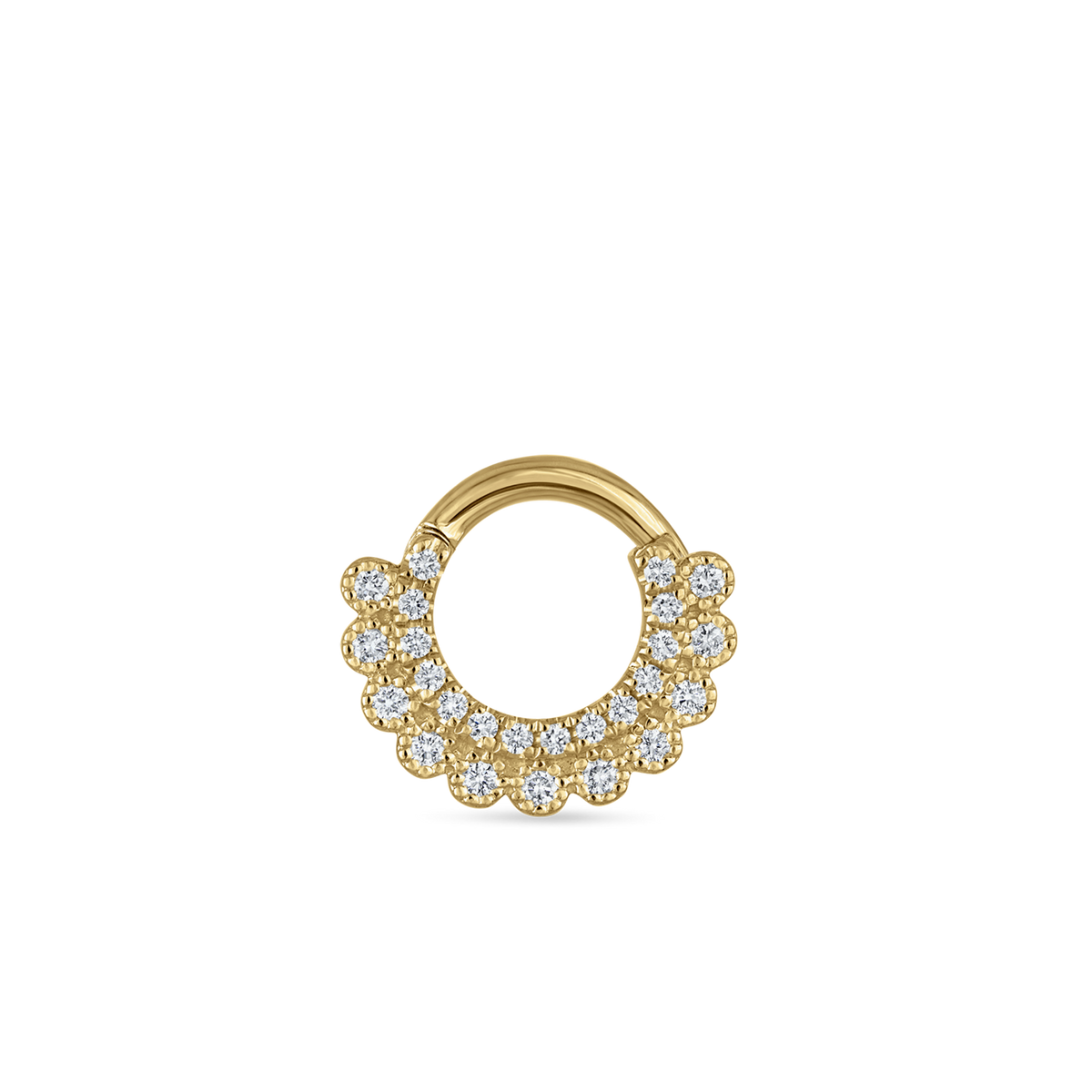 Cubic Zirconia Apsara Hoop Earring