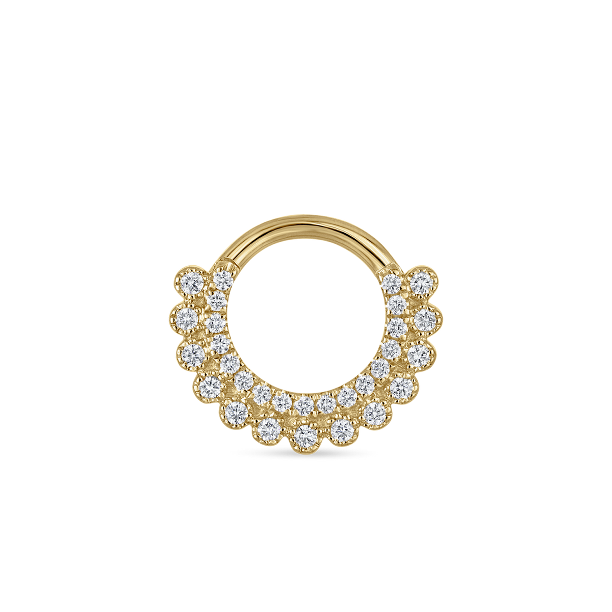 Cubic Zirconia Apsara Hoop Earring