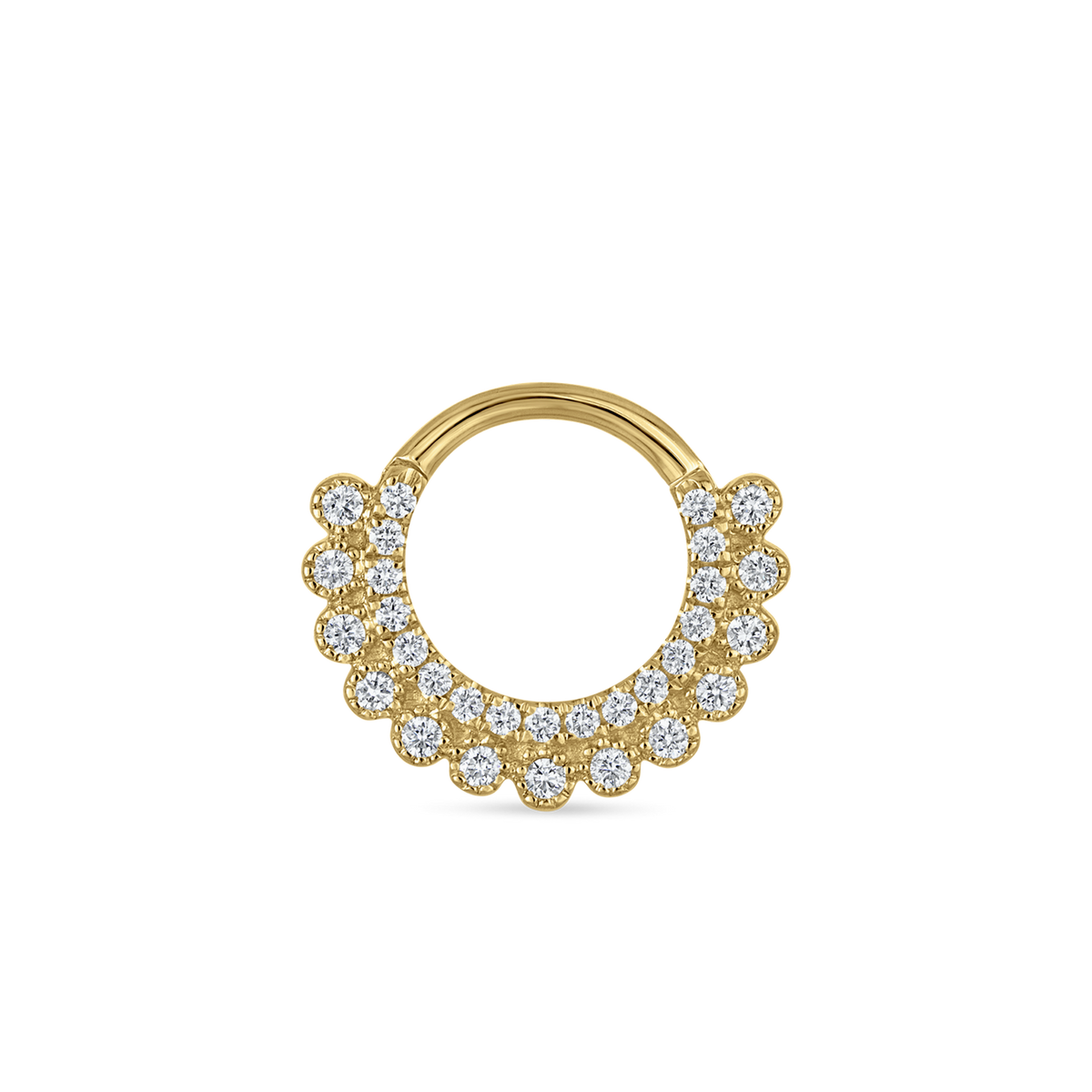 Cubic Zirconia Apsara Hoop Earring