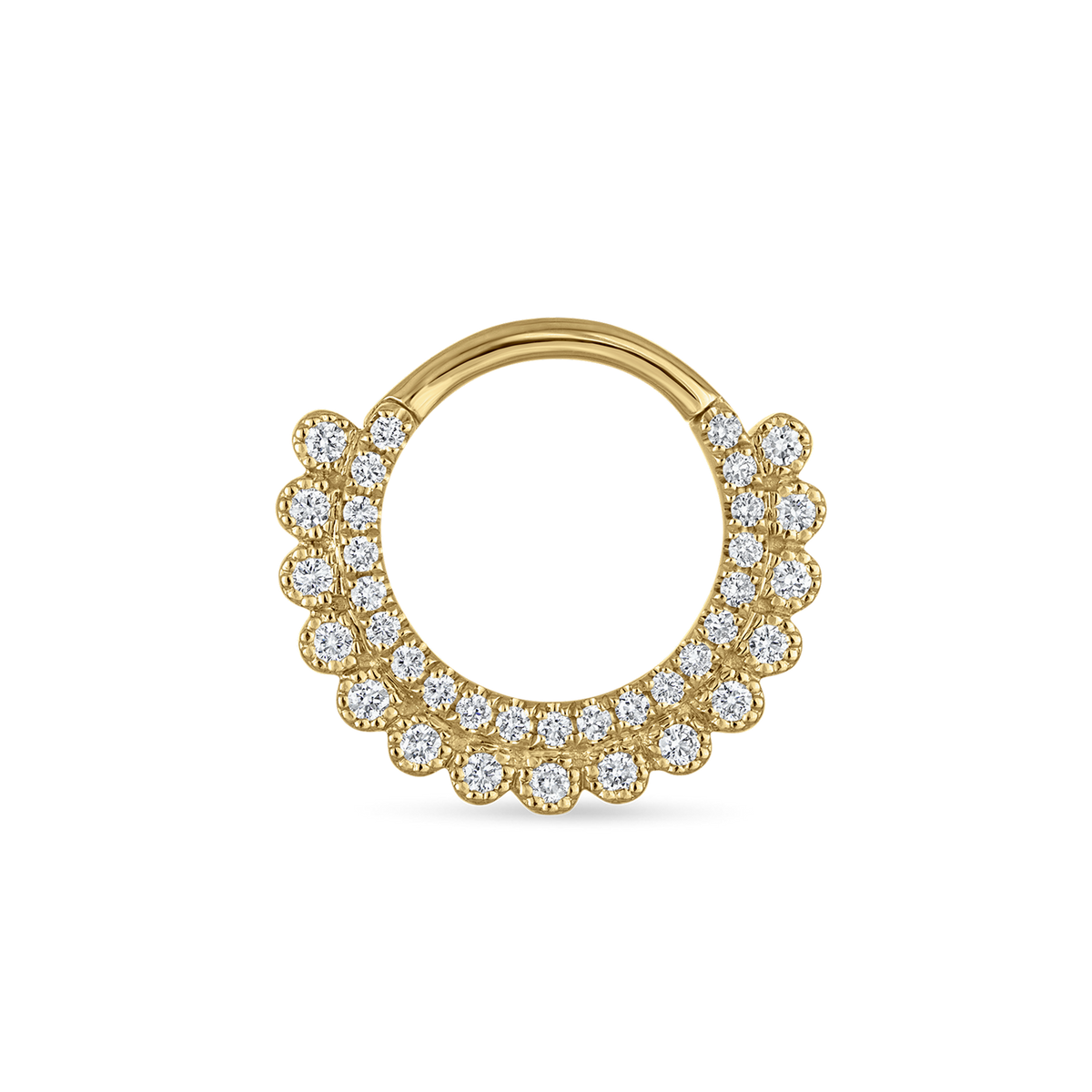 Cubic Zirconia Apsara Hoop Earring