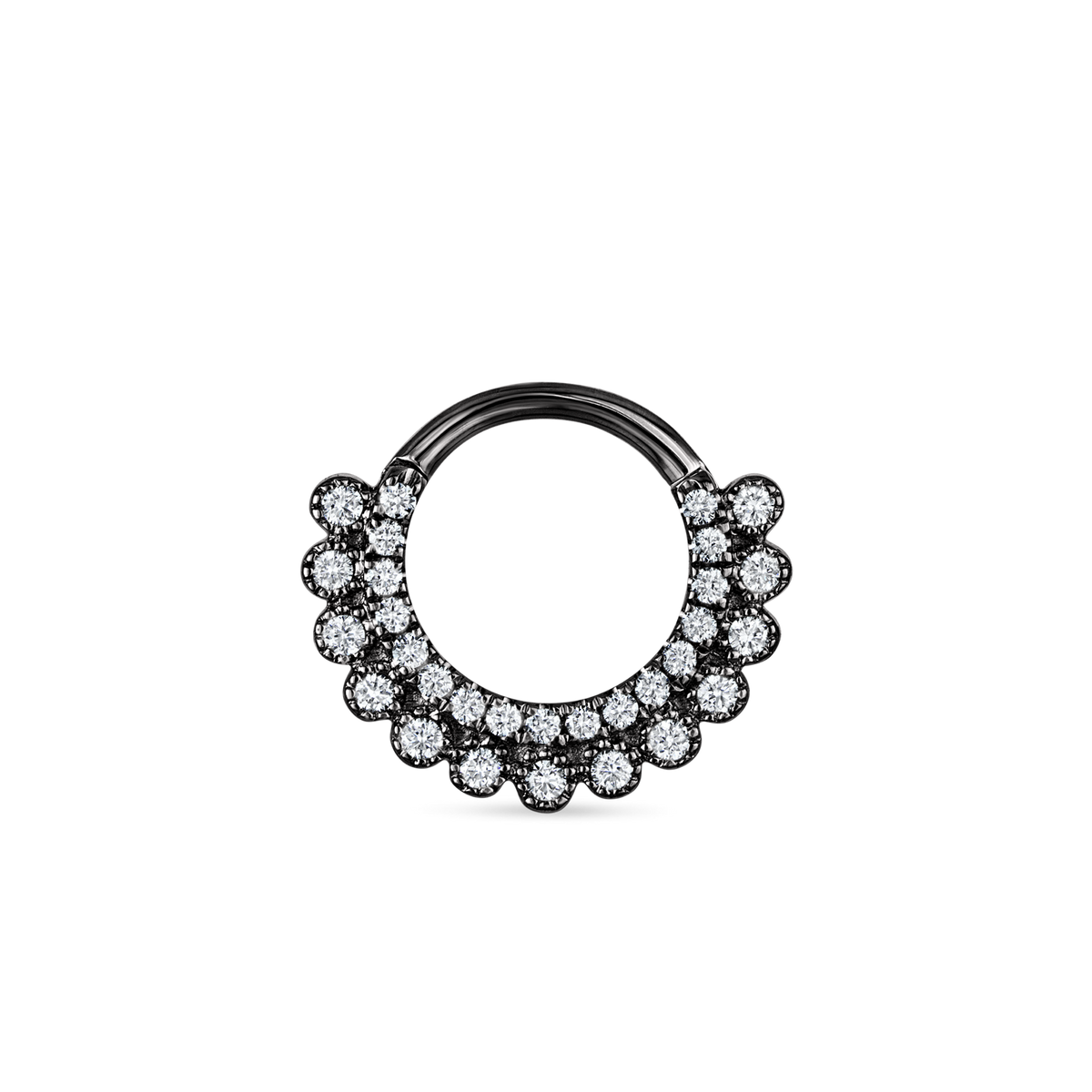 Diamond Apsara Hoop Earring