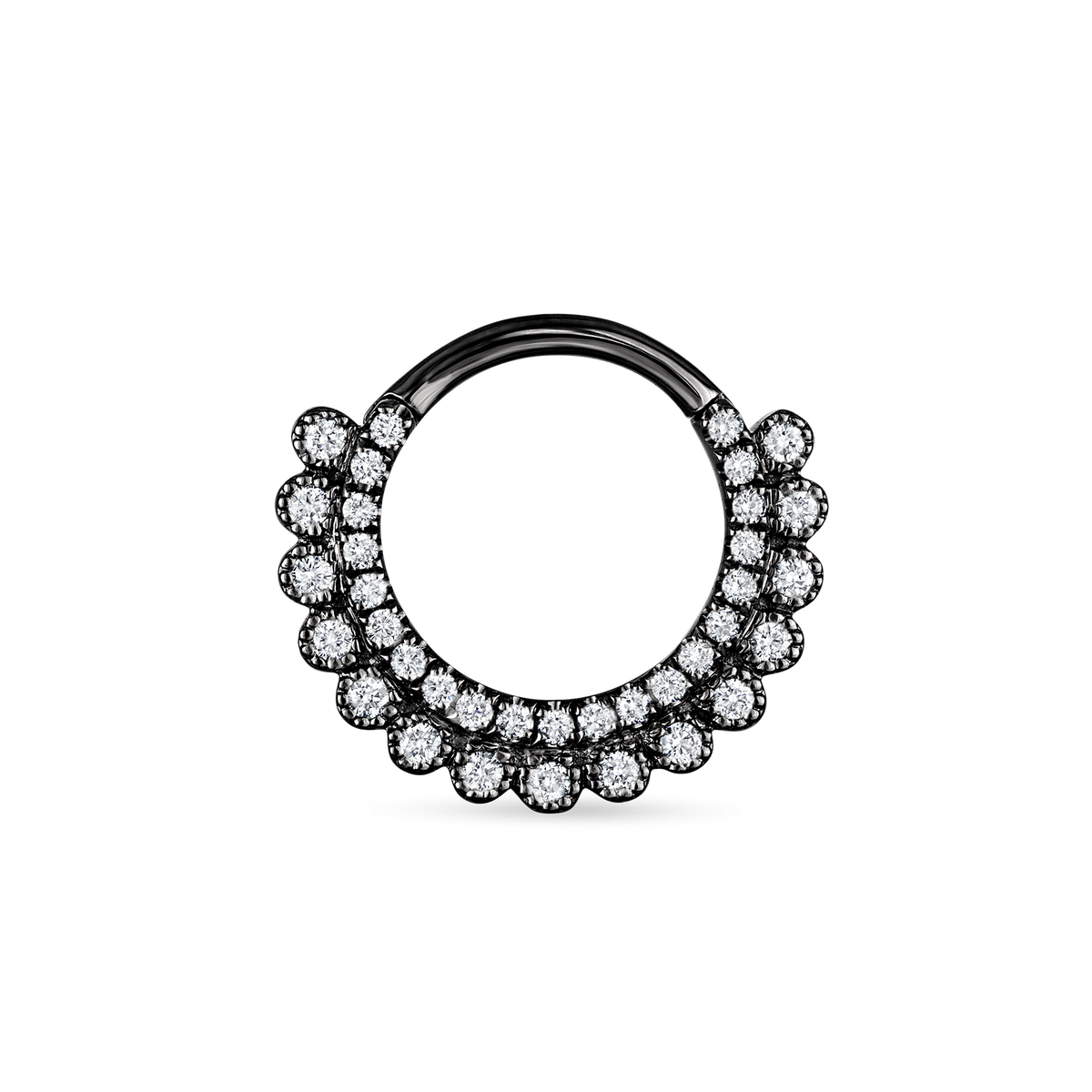 Diamond Apsara Hoop Earring