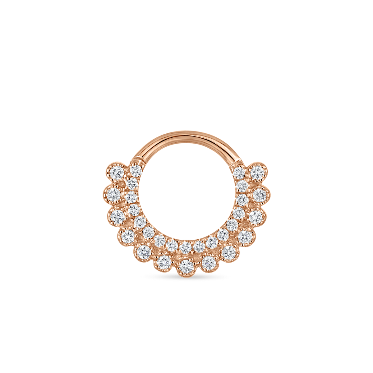 Diamond Apsara Hoop Earring