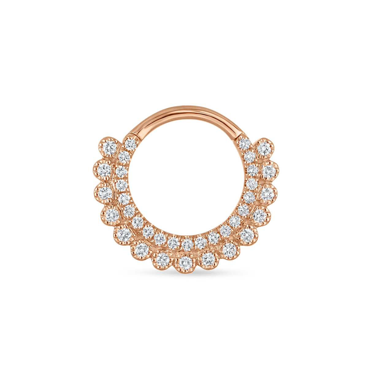 Diamond Apsara Hoop Earring