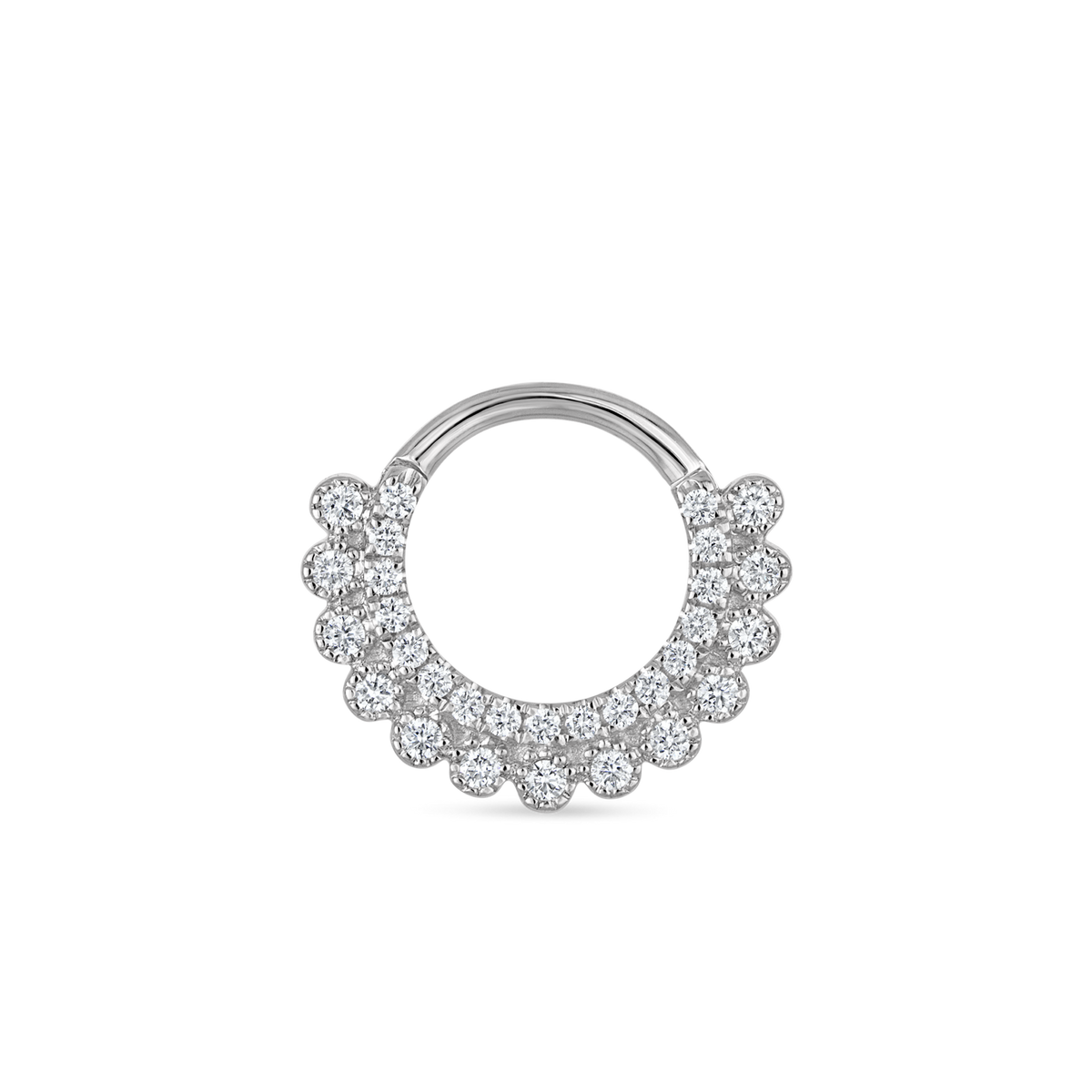 Diamond Apsara Hoop Earring