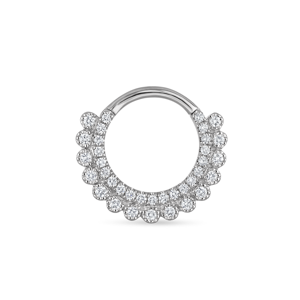 Diamond Apsara Hoop Earring