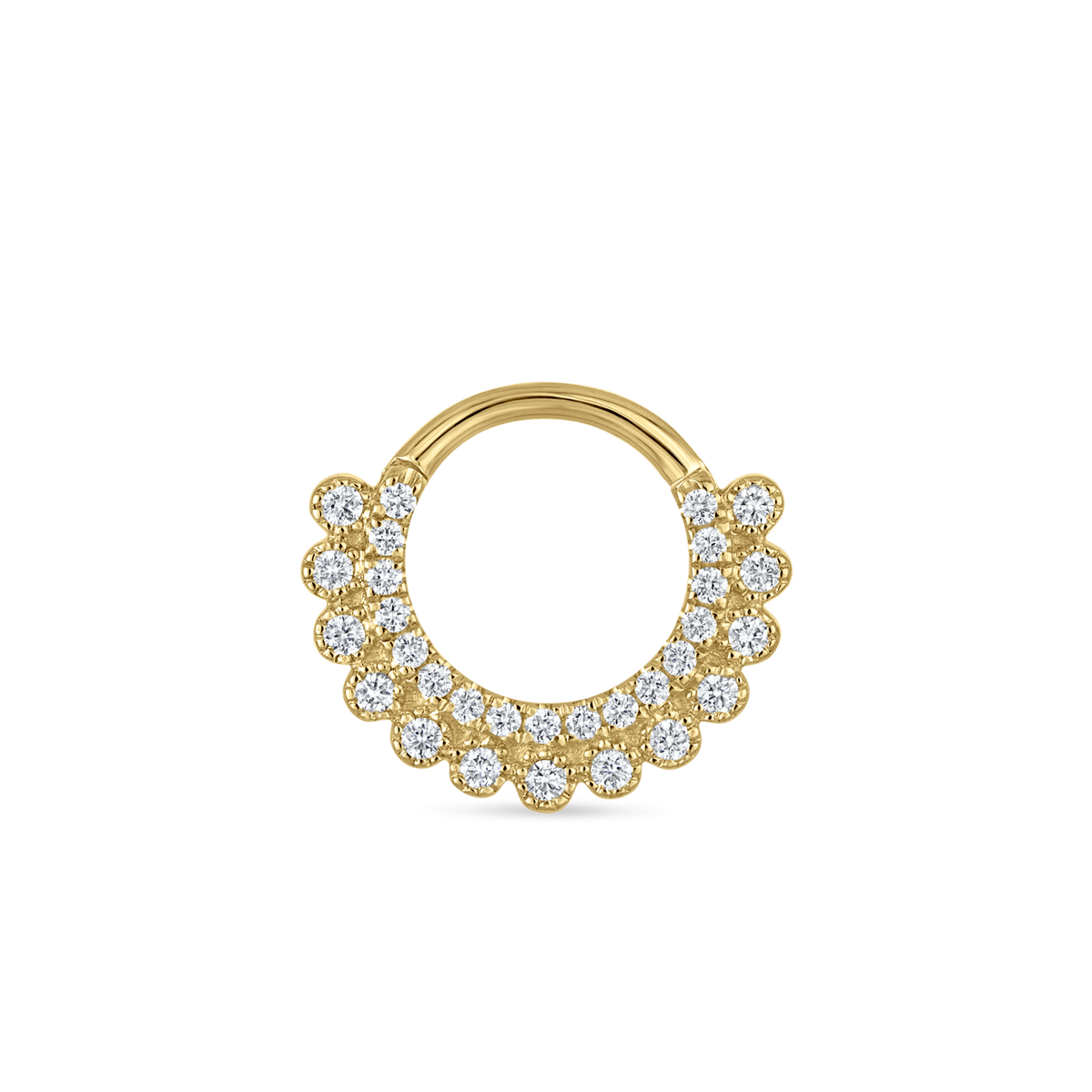 Diamond Apsara Hoop Earring
