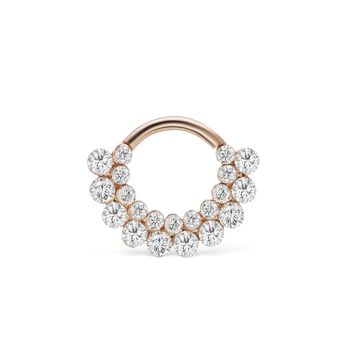 Invisible Diamond Apsara Hoop Earring
