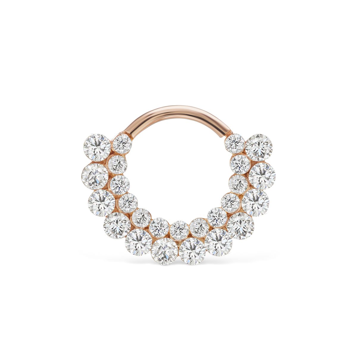 Invisible Diamond Apsara Hoop Earring