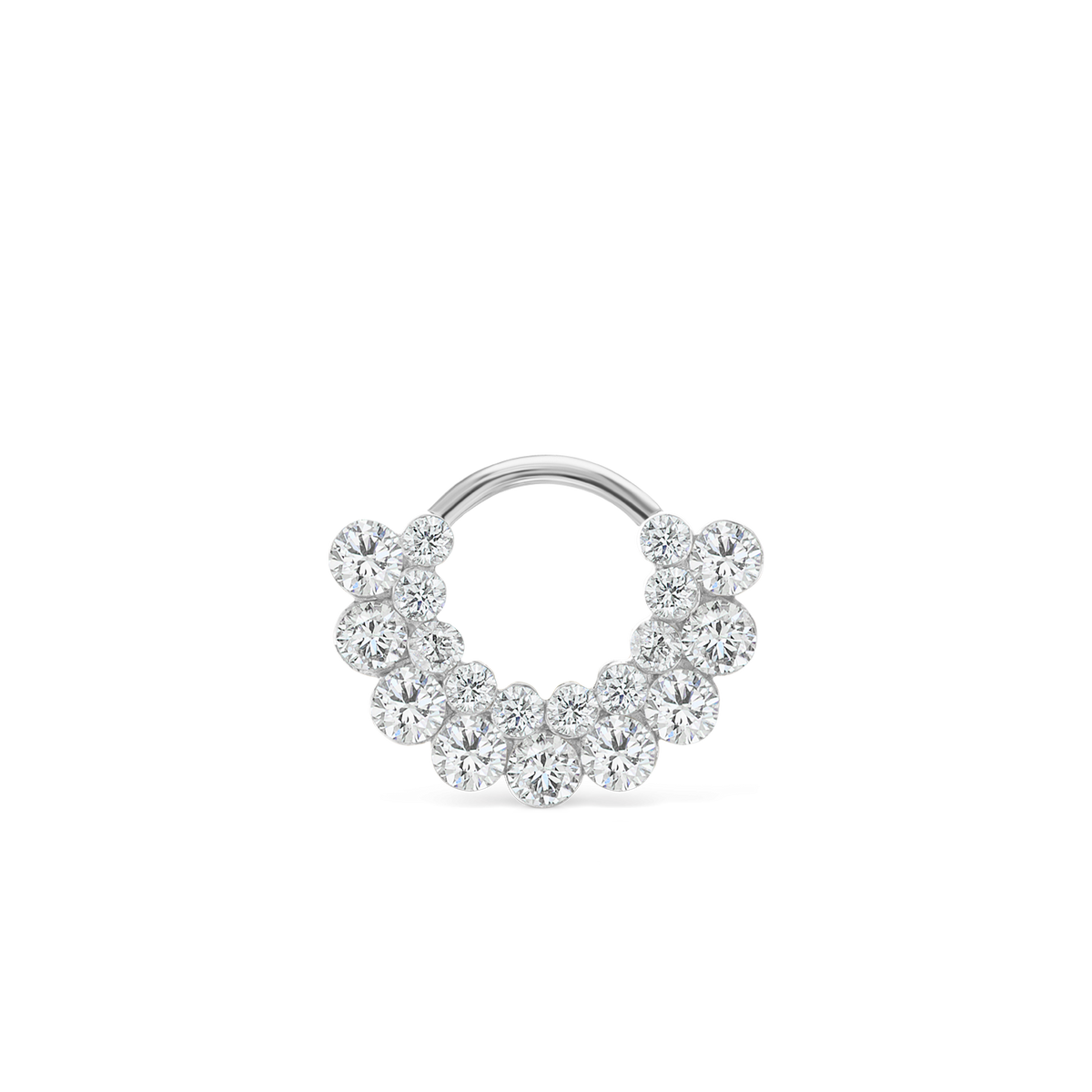 Invisible Diamond Apsara Hoop Earring