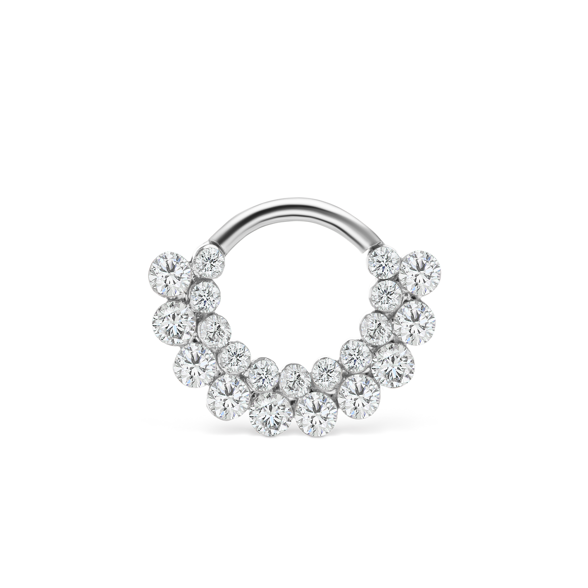 Invisible Diamond Apsara Hoop Earring