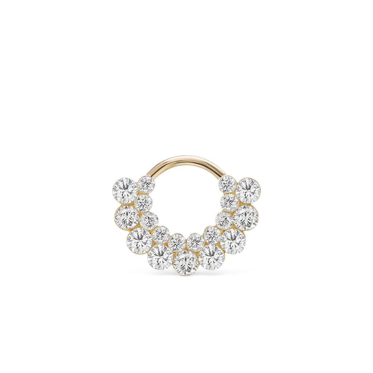 Invisible Diamond Apsara Hoop Earring