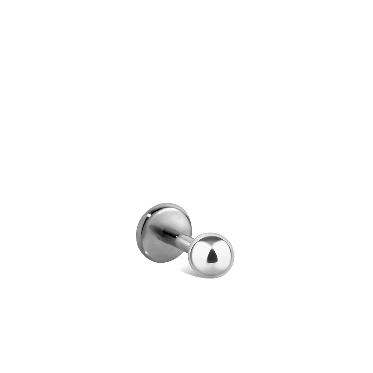 Ball Threaded Stud Earring With Titanium Backing