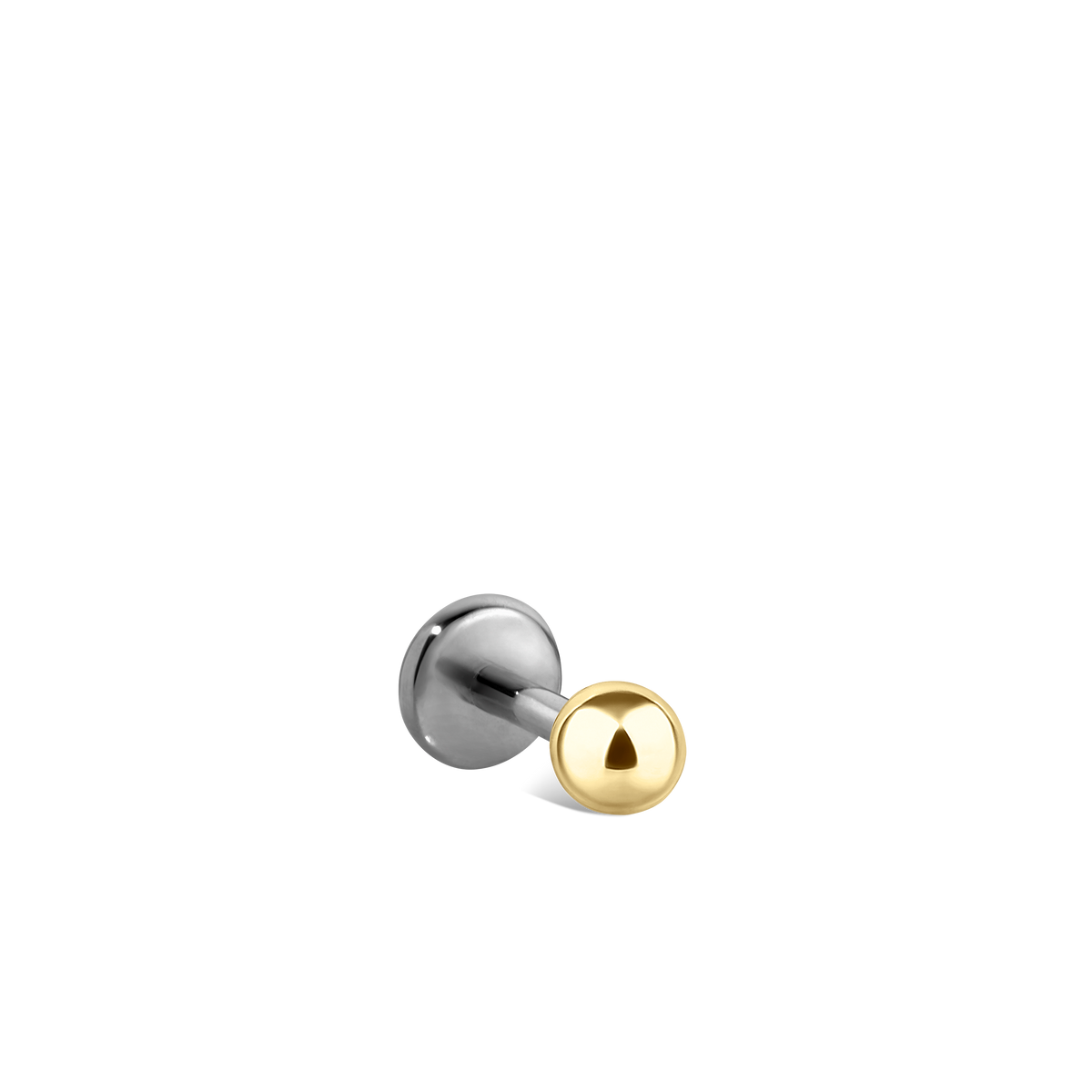 Ball Threaded Stud Earring With Titanium Backing