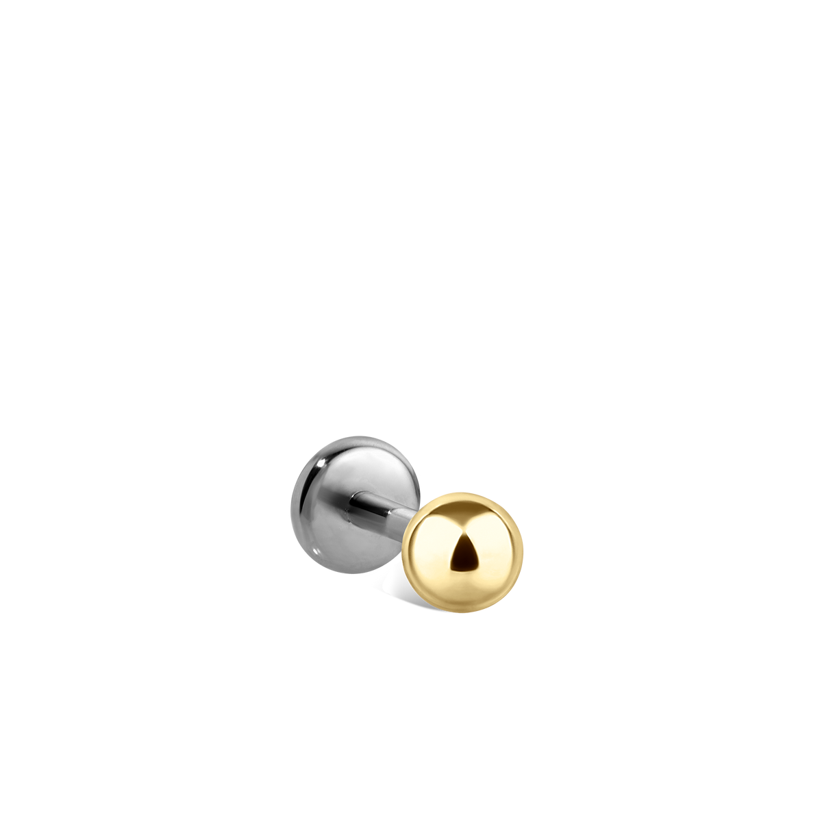 Ball Threaded Stud Earring With Titanium Backing
