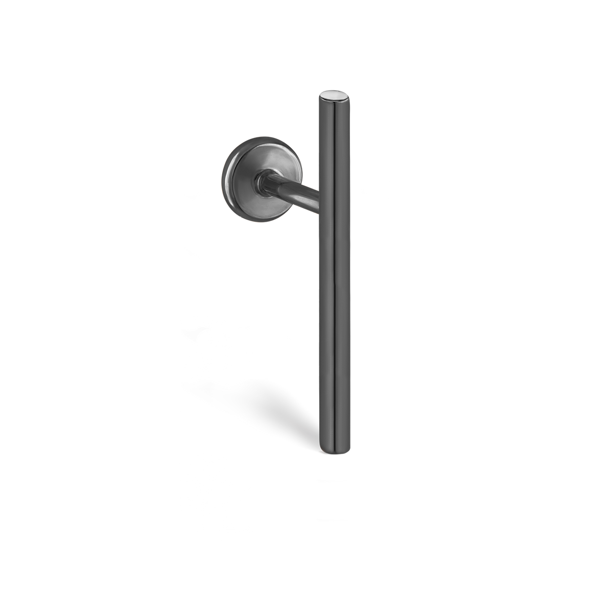 Polished Round Bar Threaded Stud Earring