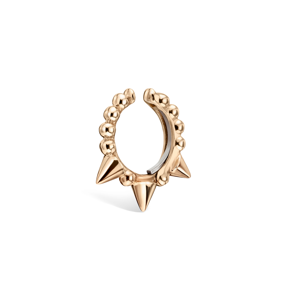 Granulated Triple Short Spike TASH Cuff Earring