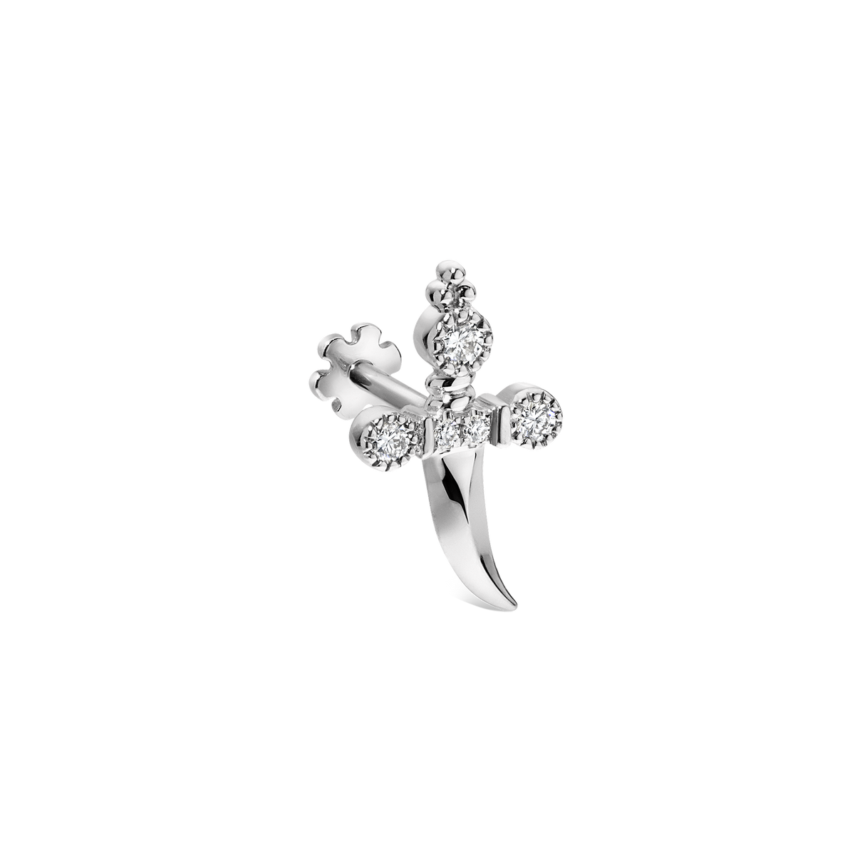 Diamond Trinity Hilt Dagger Threaded Stud