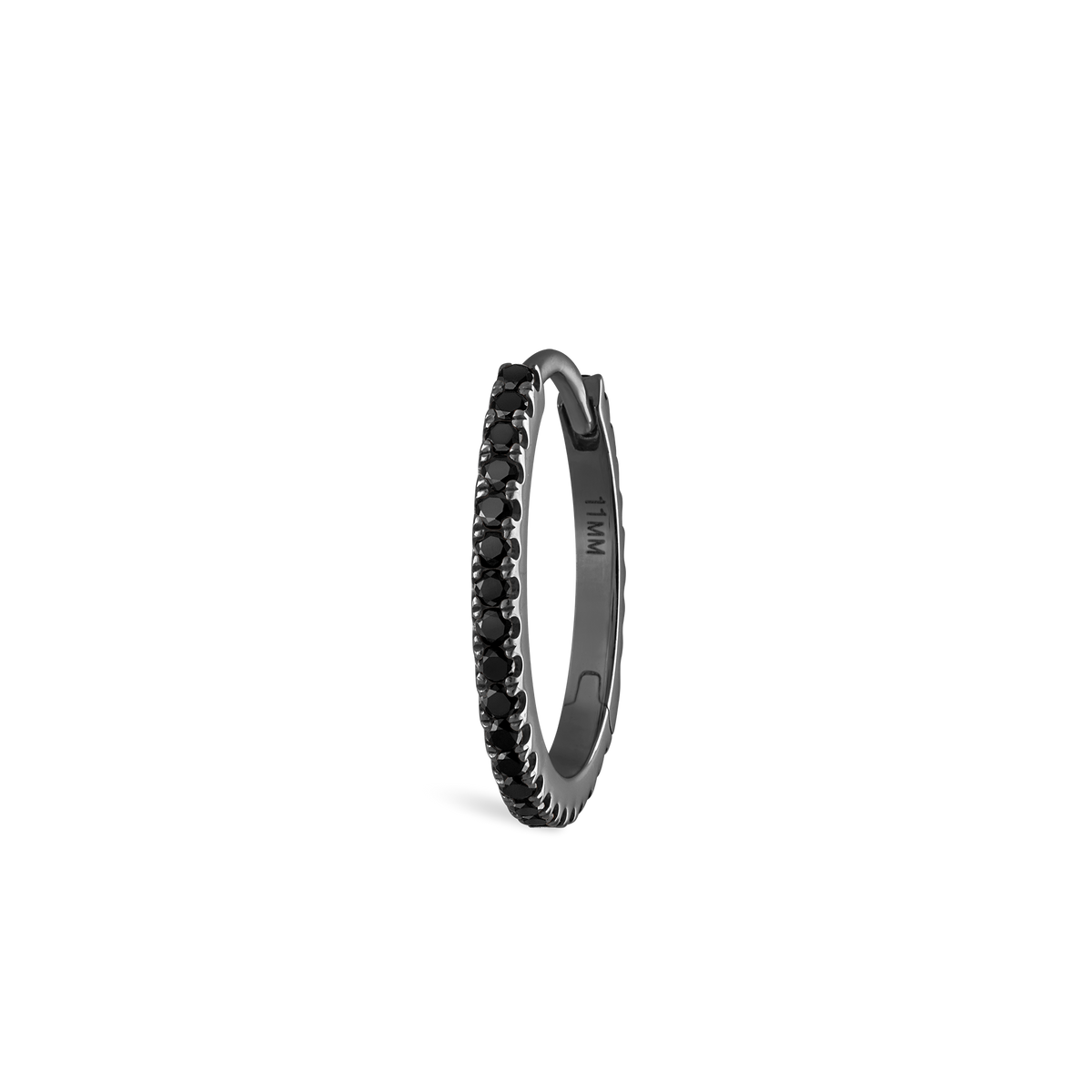 Black Diamond Eternity Hoop Earring