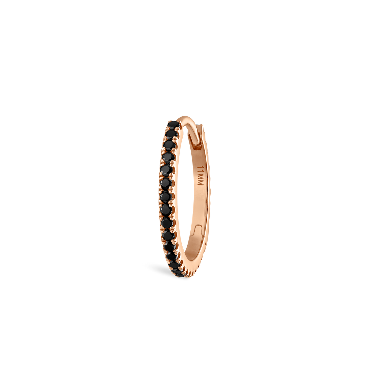Black Diamond Eternity Hoop Earring
