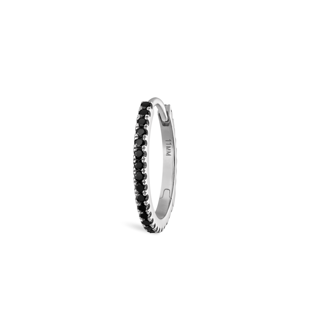 Black Diamond Eternity Hoop Earring