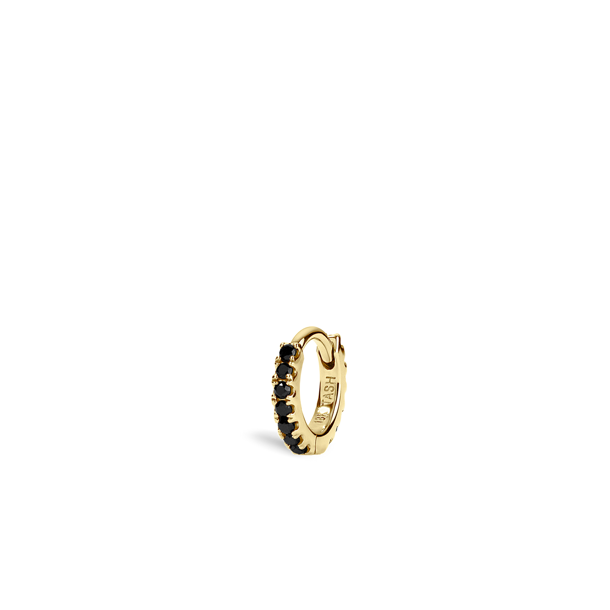 Black Diamond Eternity Hoop Earring