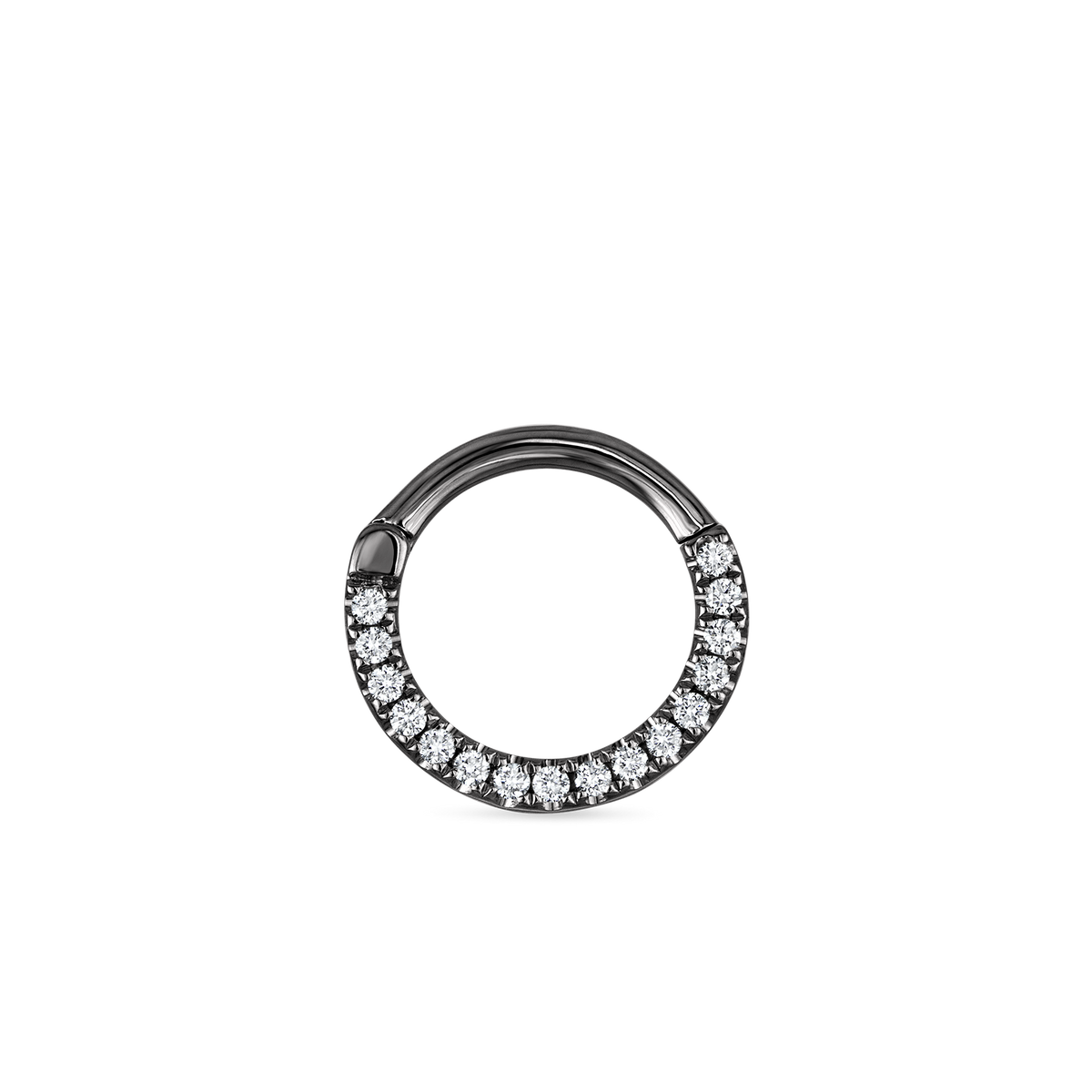 Diamond Horizontal Eternity Hoop Earring