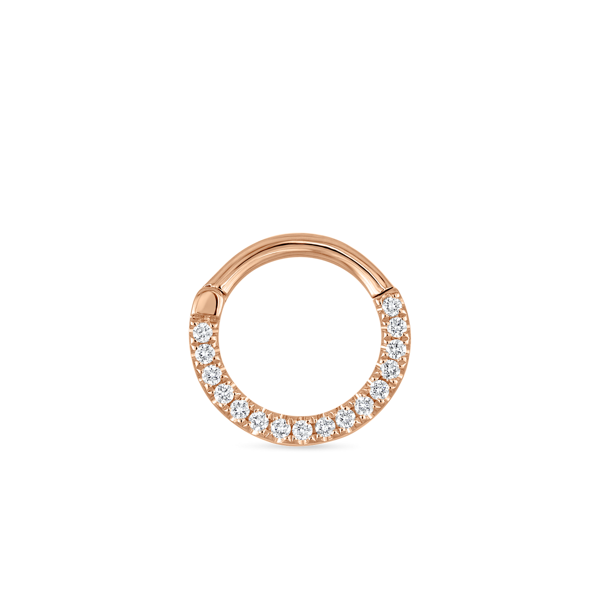 Diamond Horizontal Eternity Hoop Earring