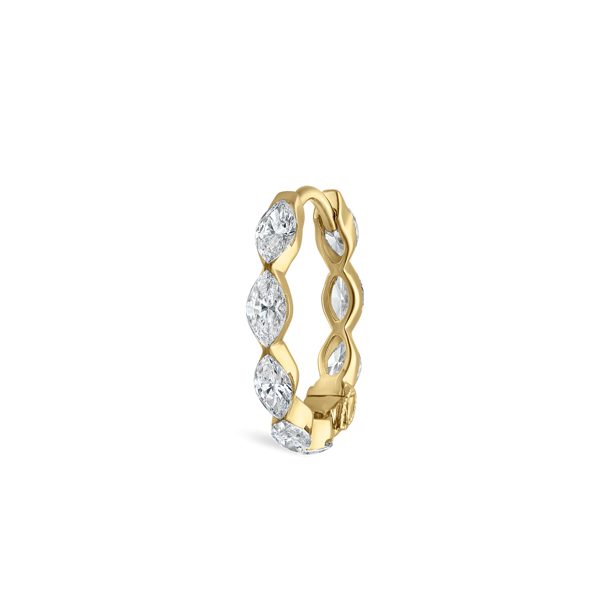 Invisible Set Diamond Marquise Eternity Hoop Earring