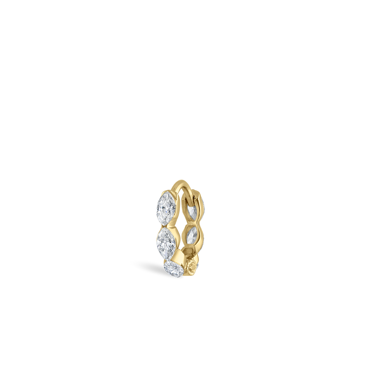Invisible Set Diamond Marquise Eternity Hoop Earring