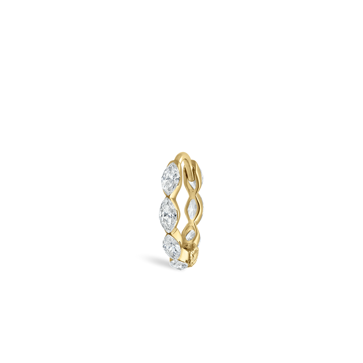 Invisible Set Diamond Marquise Eternity Hoop Earring