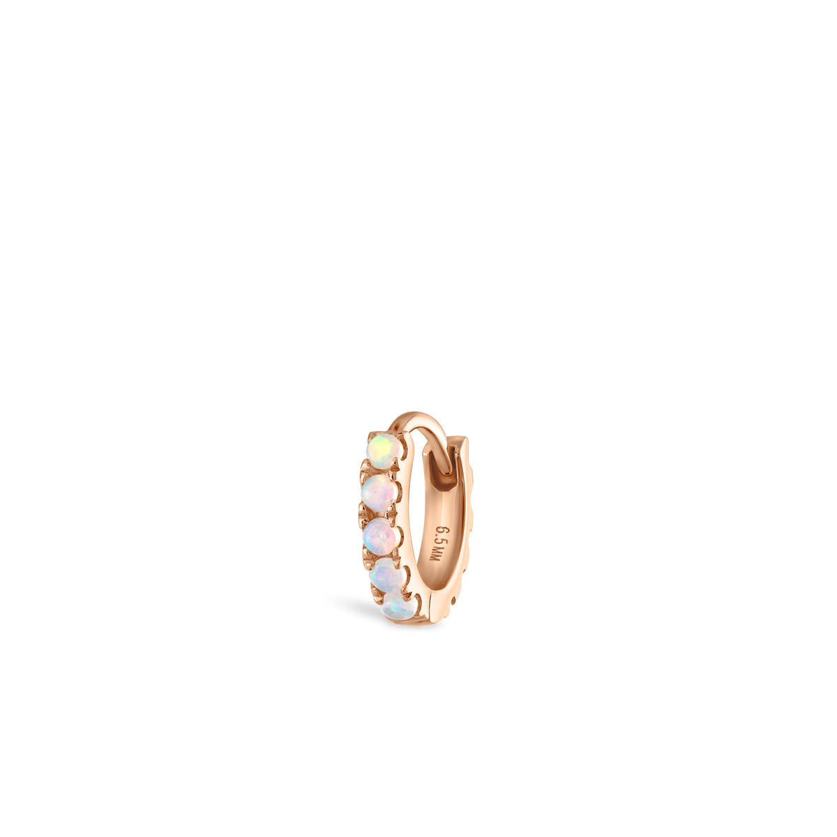Opal Eternity Hoop Earring