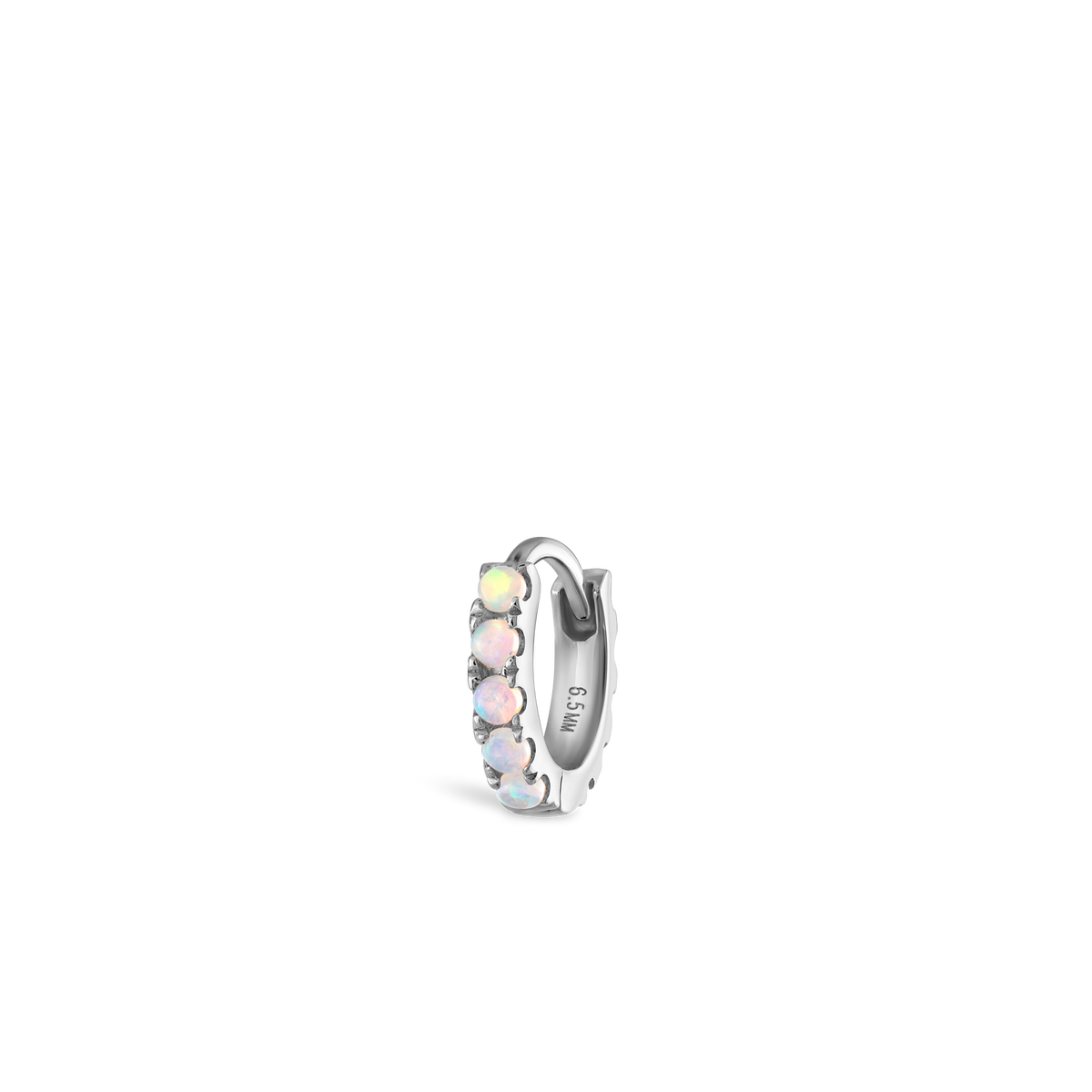 Opal Eternity Hoop Earring