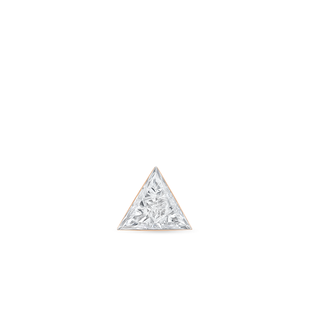 Invisible Set Triangle Diamond Threaded Stud Earring