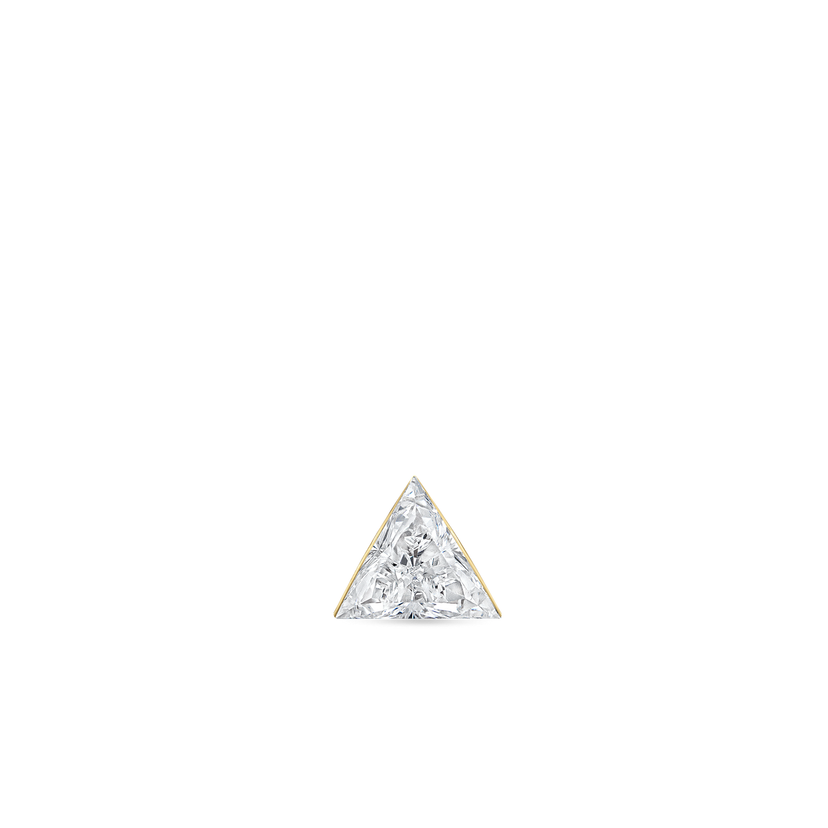Invisible Set Triangle Diamond Threaded Stud Earring