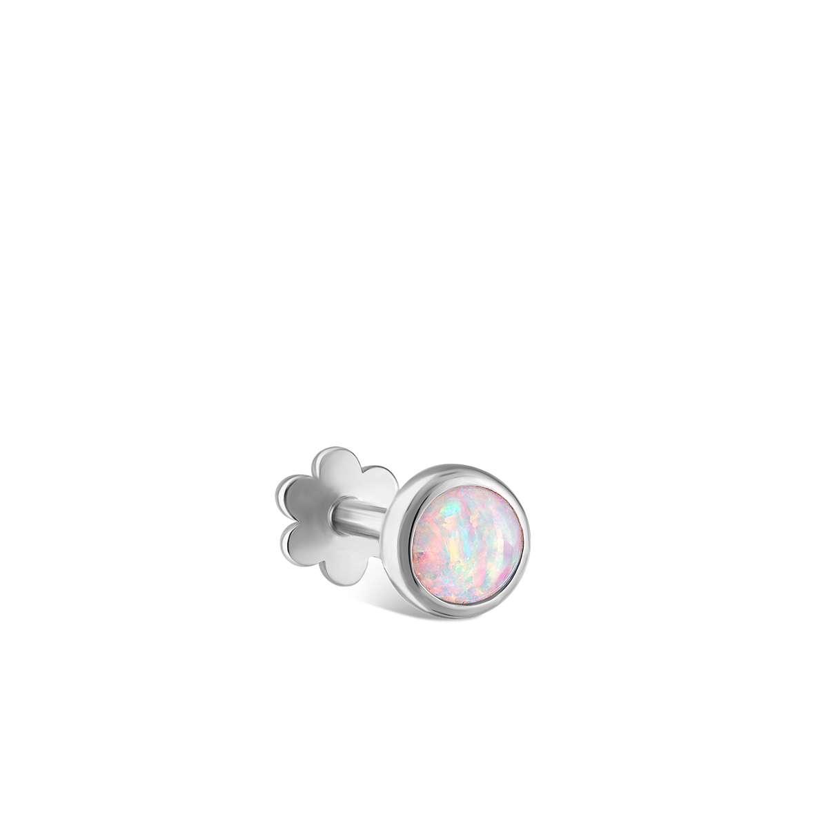 Opal Threaded Stud Earring