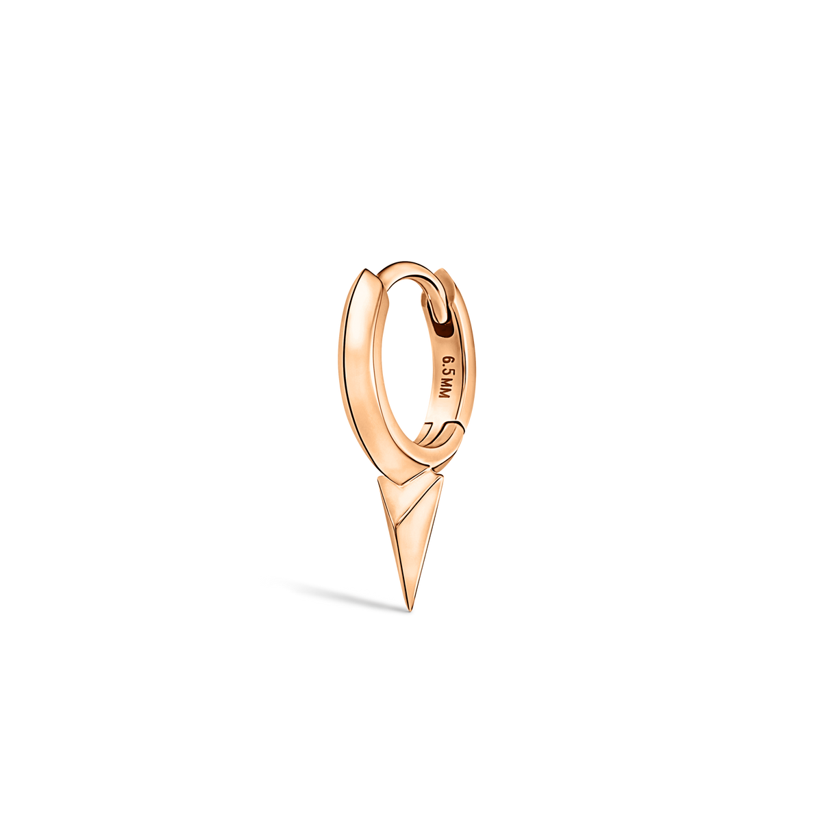 Faceted Single Short Spike Hoop Earring