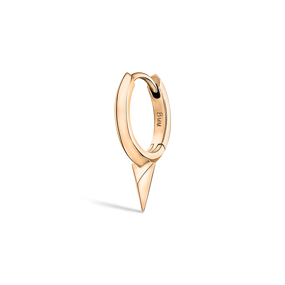Faceted Single Short Spike Hoop Earring