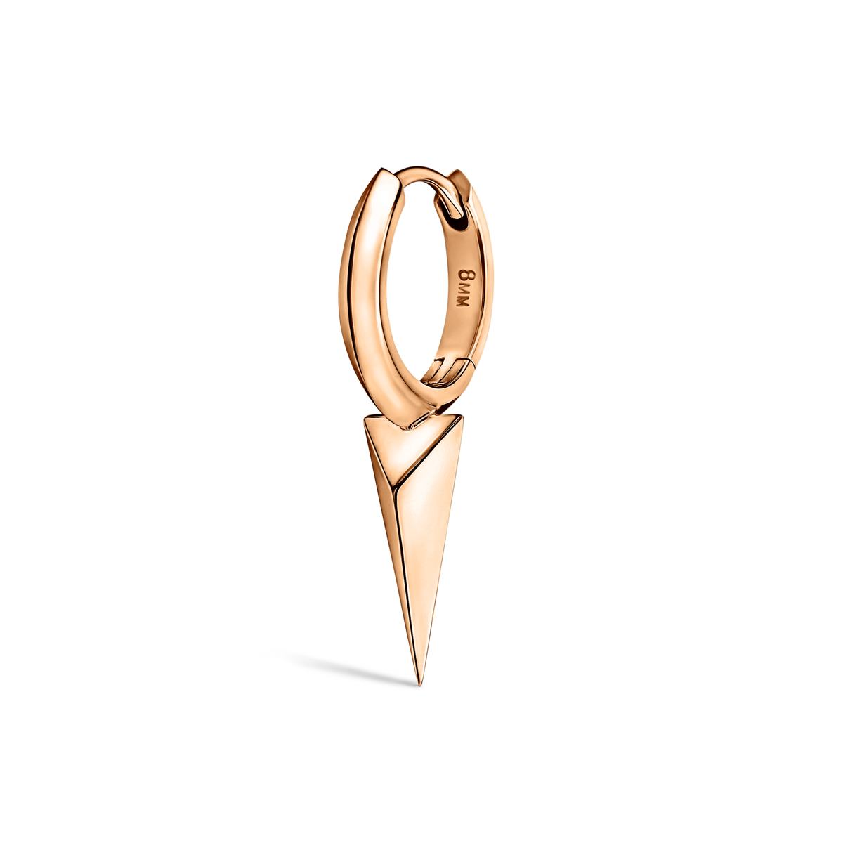 Faceted Single Long Spike Hoop Earring