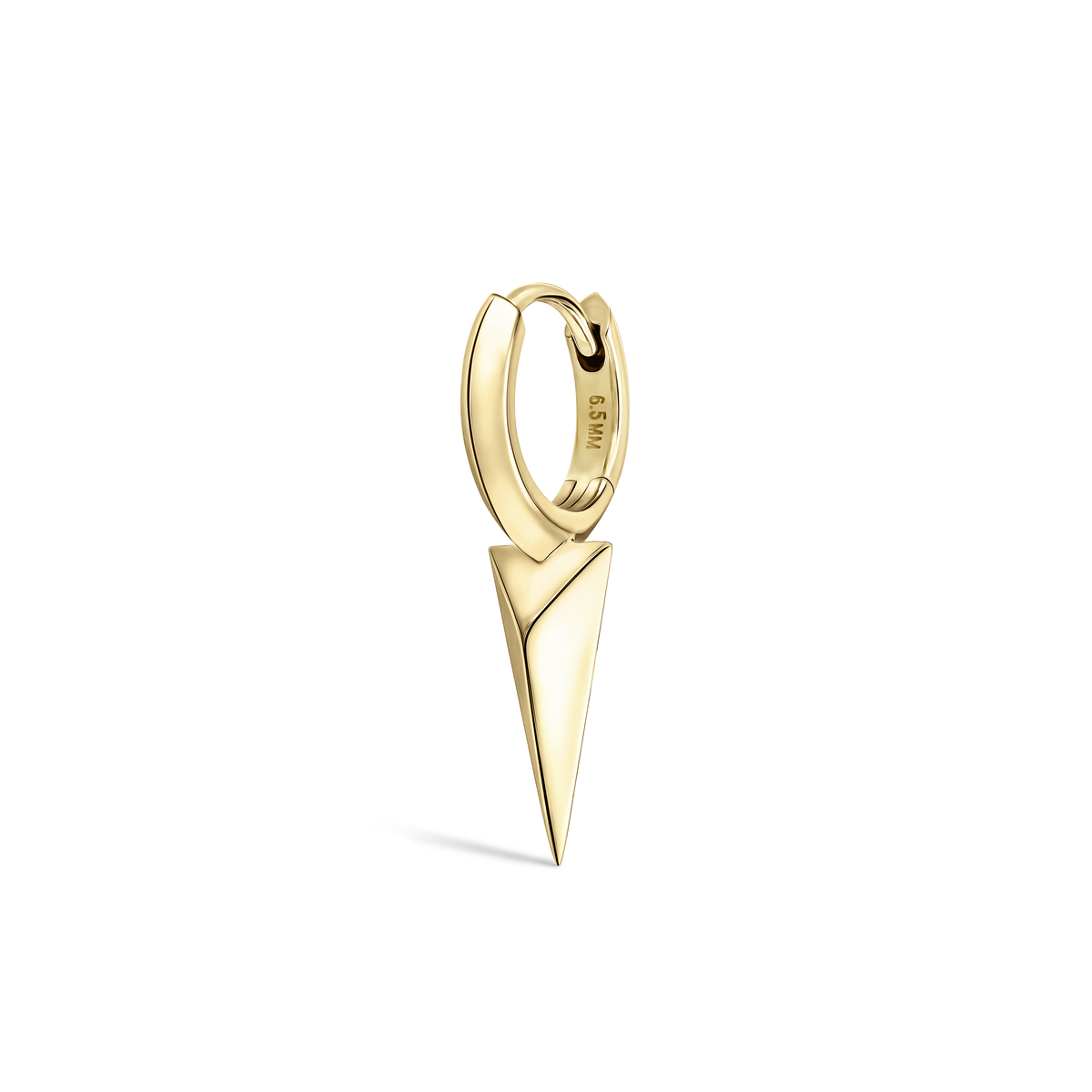 Faceted Single Long Spike Hoop Earring
