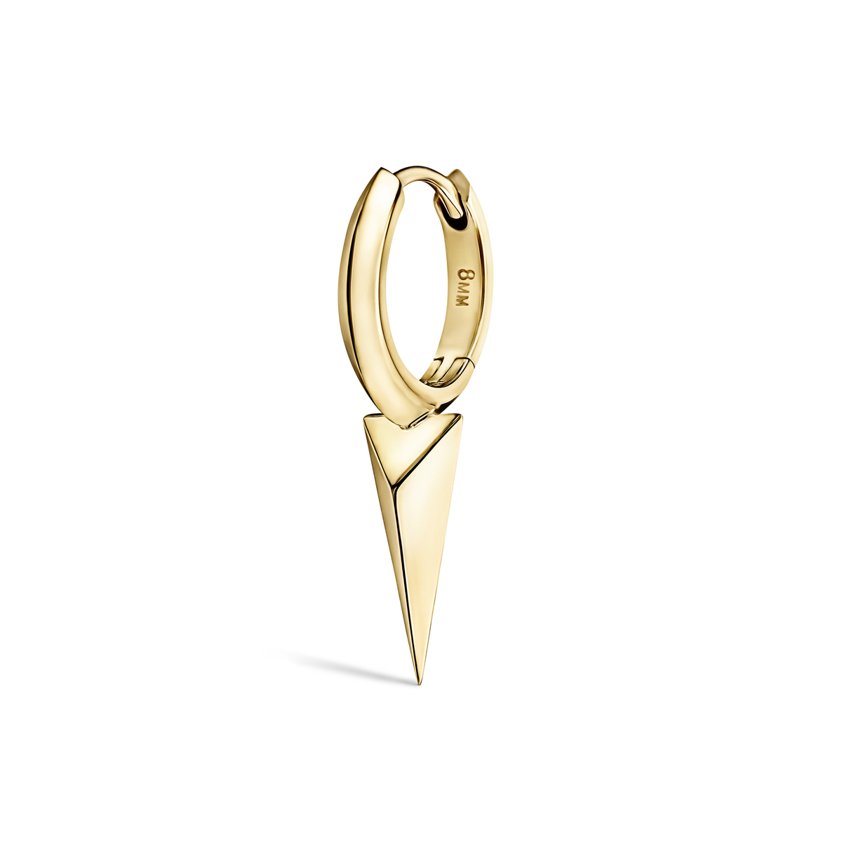 Faceted Single Long Spike Hoop Earring