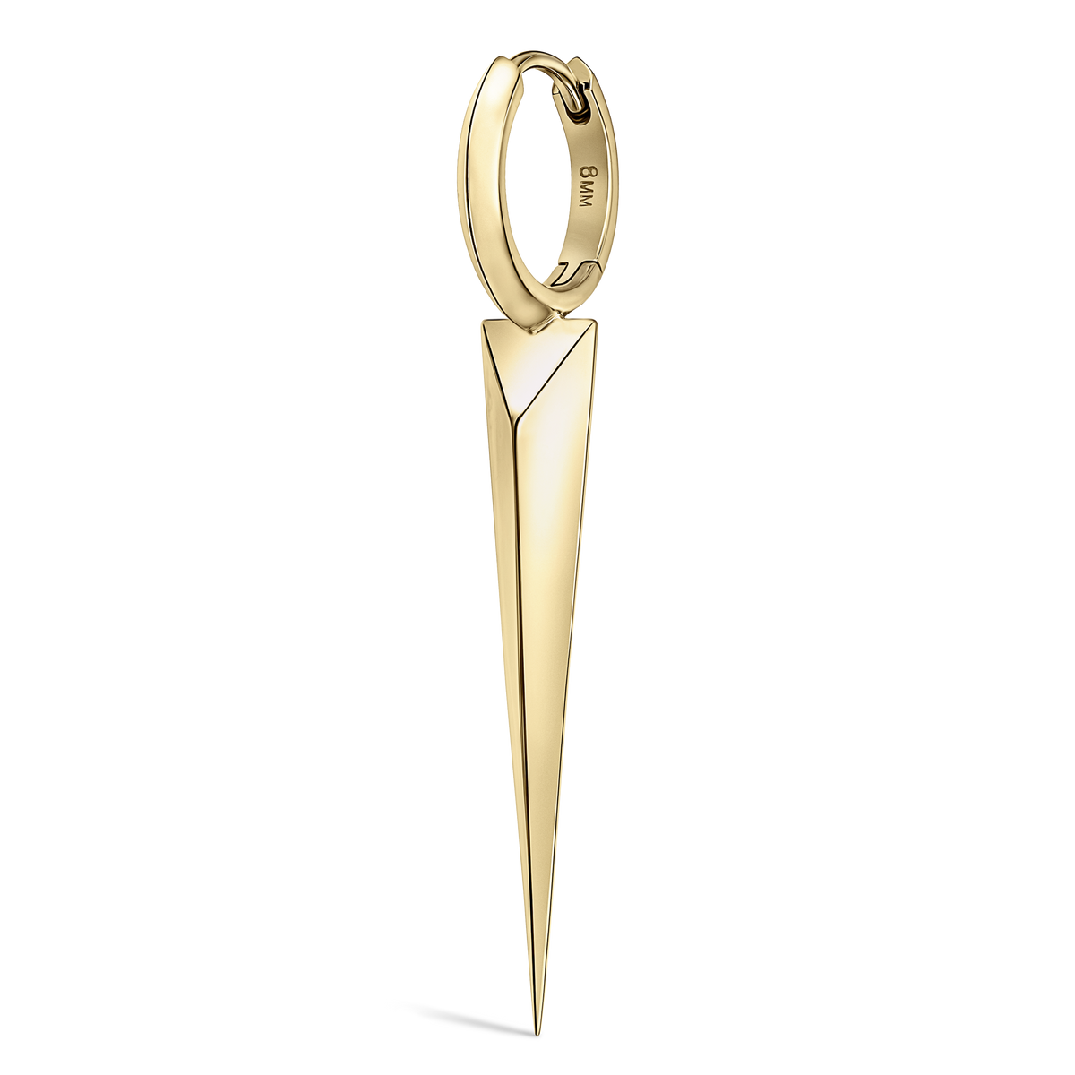 Faceted Grand Spike Hoop Earring