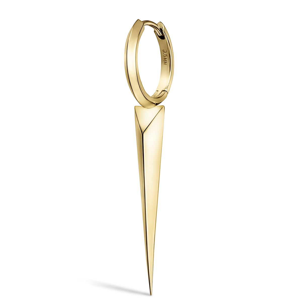 Faceted Grand Spike Hoop Earring