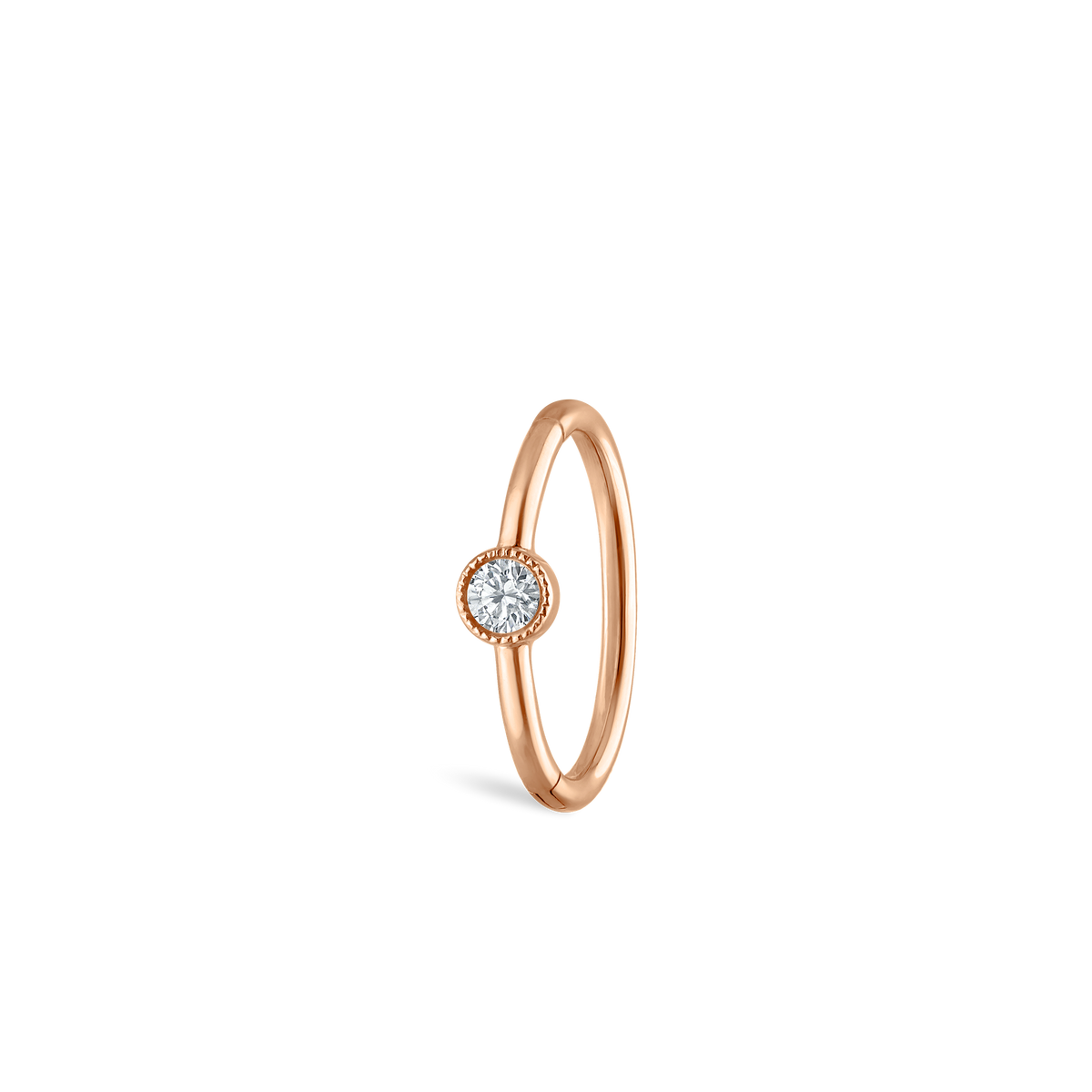 Scalloped Diamond Hoop Earring