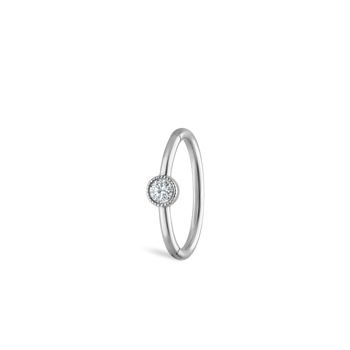 Scalloped Diamond Hoop Earring