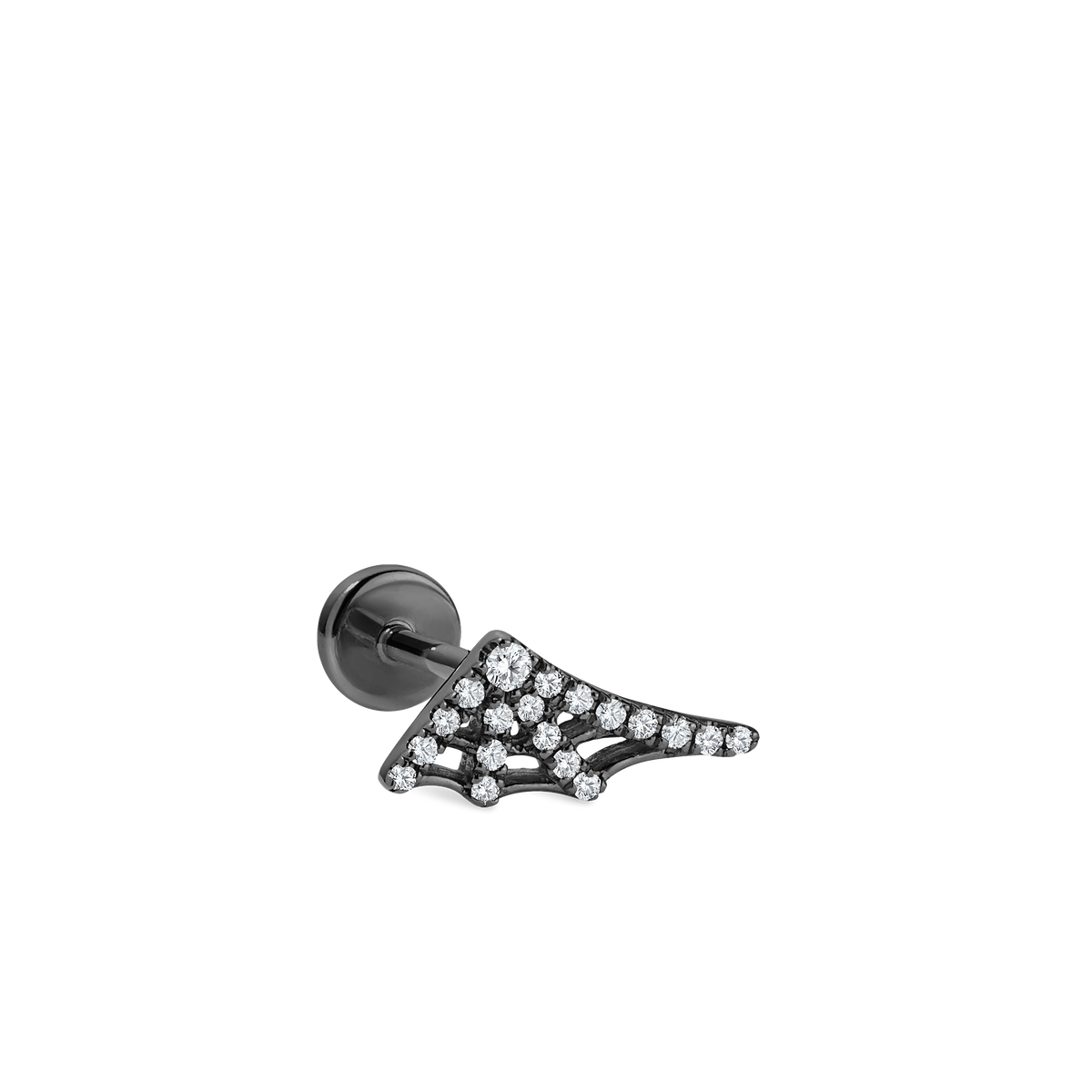 Diamond Web Threaded Stud Earring