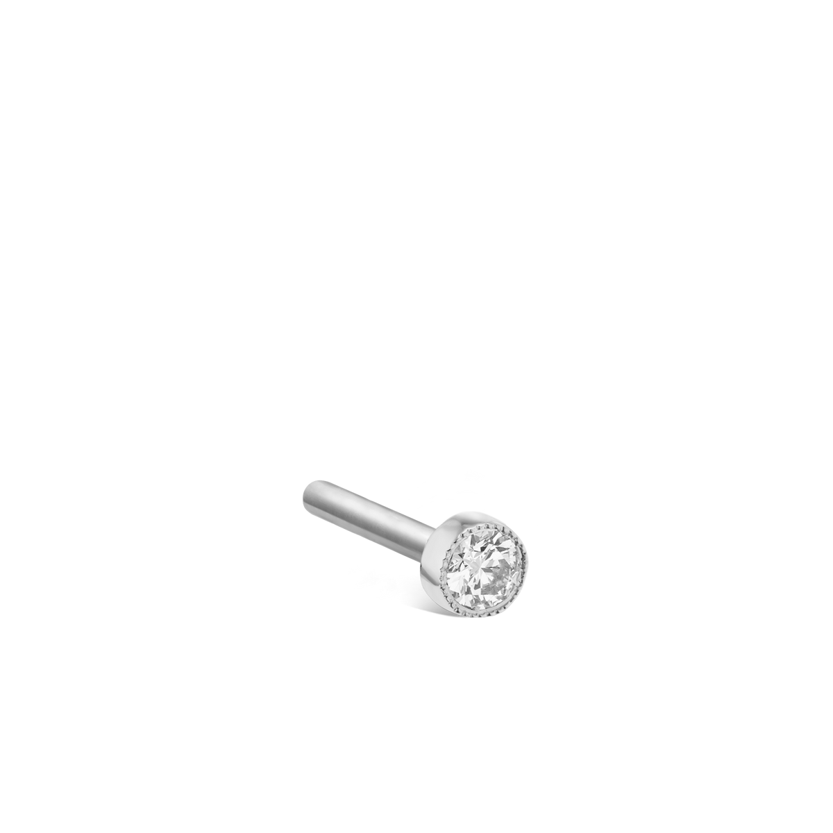 Scalloped Set Diamond Tash Threaded Backing